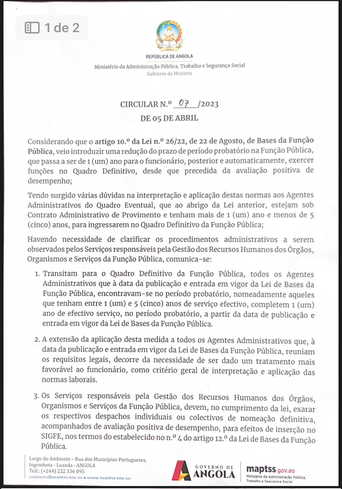 Circular 07/23