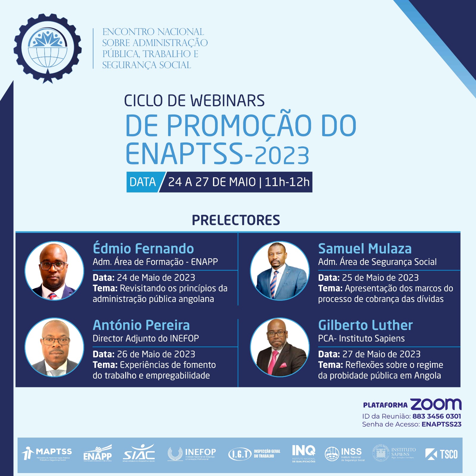Ciclo de webinars de promoção do ENAPTSS 2023