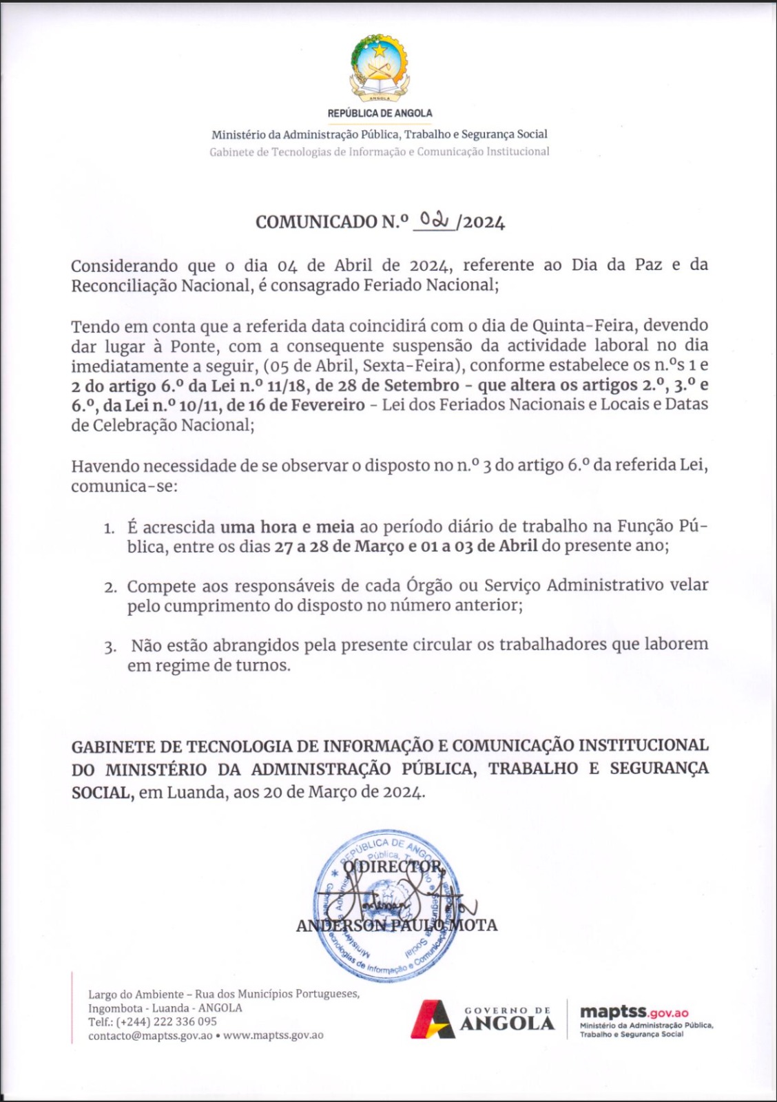 Dia da Paz e da Reconciliação Nacional